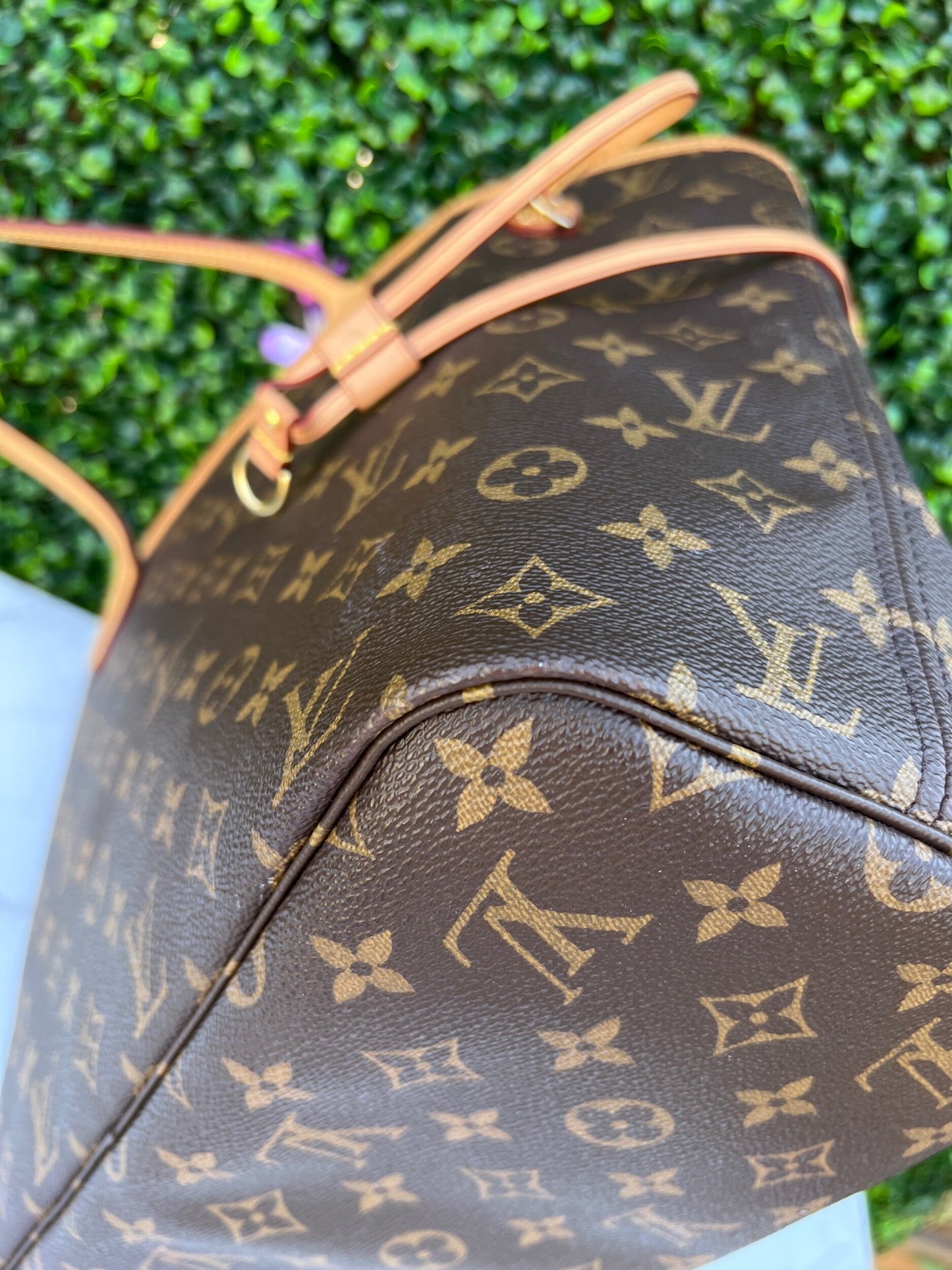 Monogram Canvas Neverfull MM Bag Pivoine