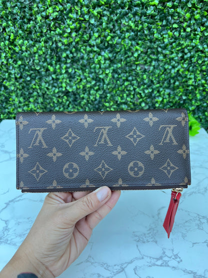 Adele Coquelicot Monogram Canvas Wallet