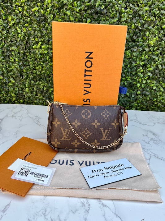 Authentic Preowned Louis Vuitton Monogram Canvas Mini Pochette Accessories
