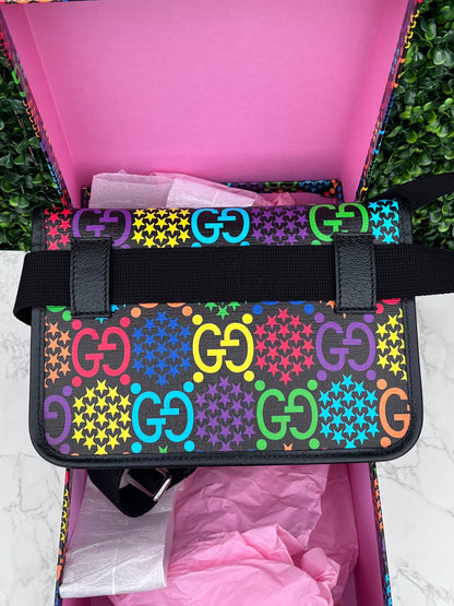 Multicolor/Black GG Supreme Coated Canvas Psychedelic Crossbody Belt Bag