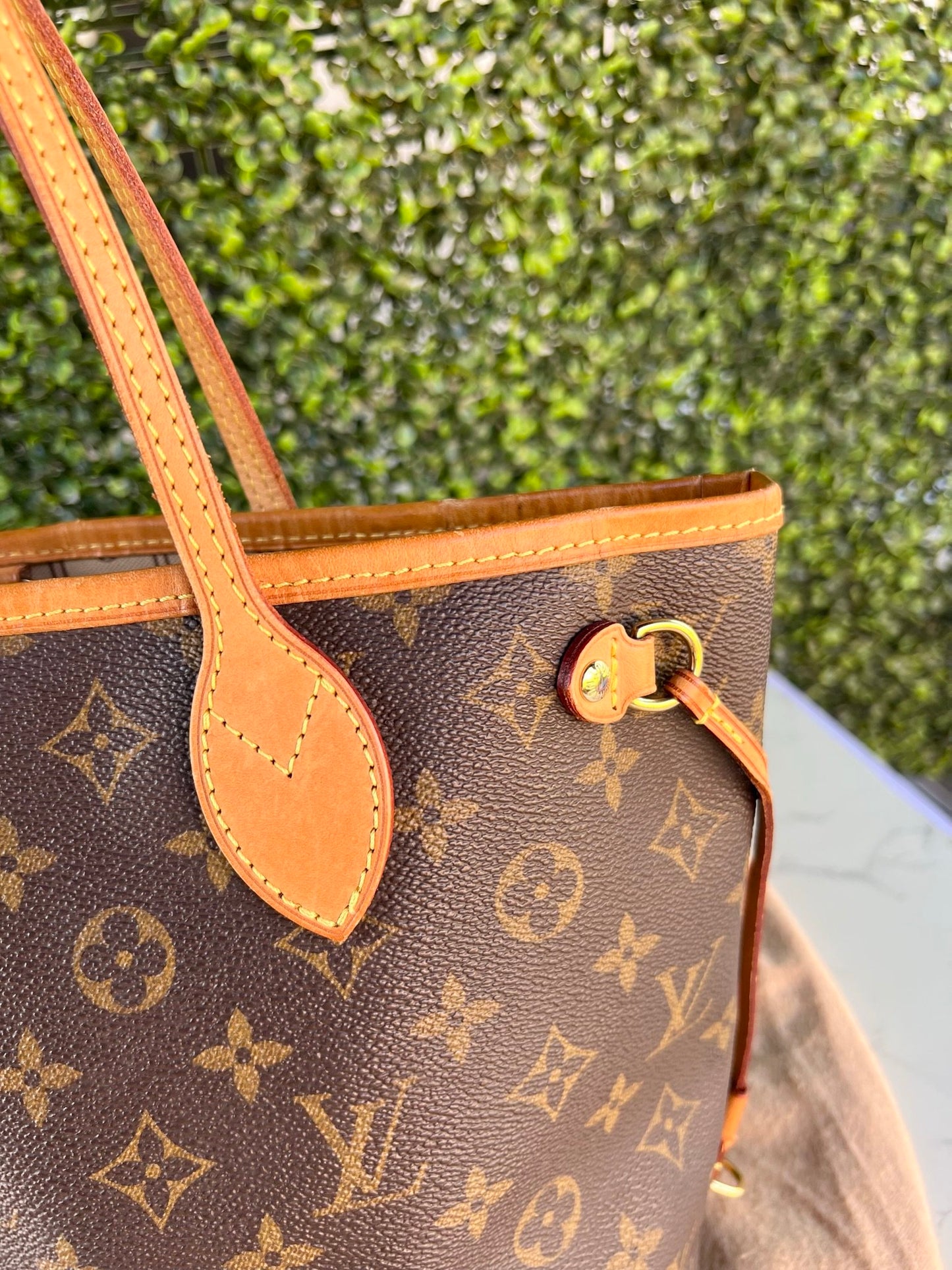 Authentic Preowned Louis Vuitton Neverfull PM Monogram Canvas Beige