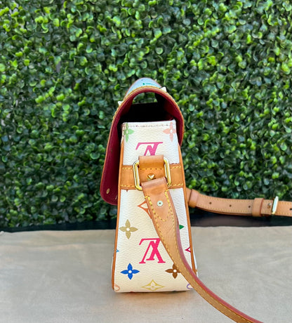 Limited Edition Murakimi White Multicolore Sologne Crossbody Bag