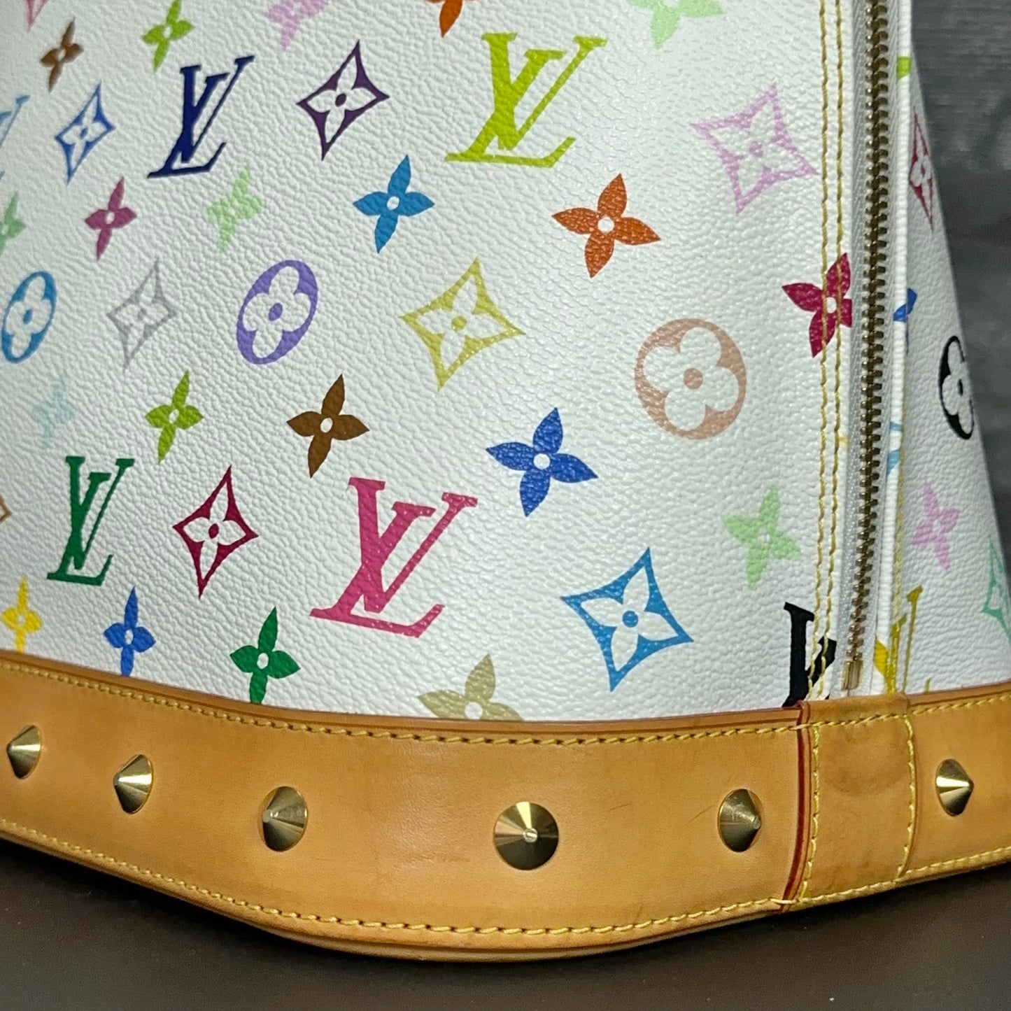 Louis Vuitton Limited Edition Alma GM White Multicolore