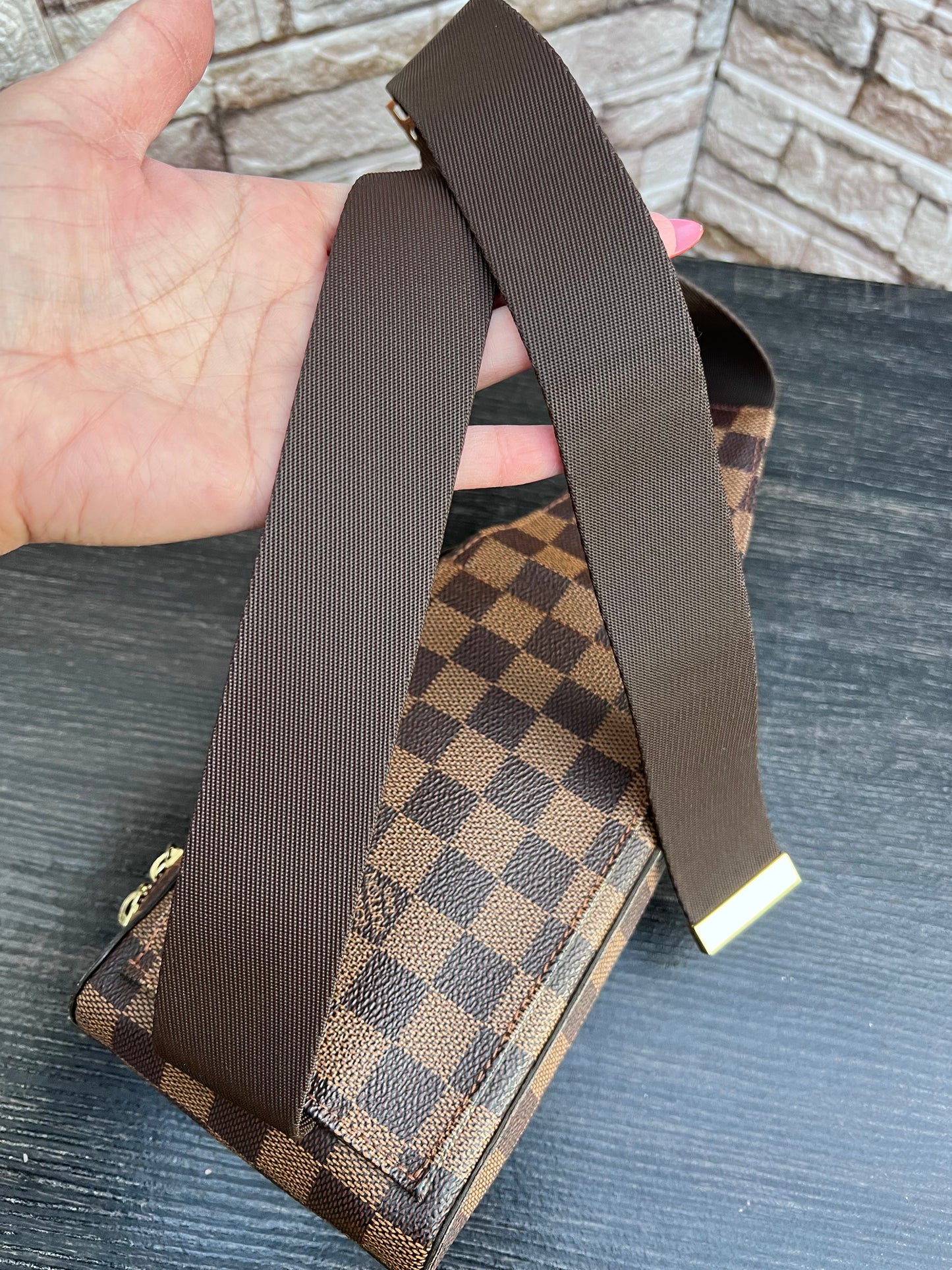 Geronimos Damier Ebene Sling Bag