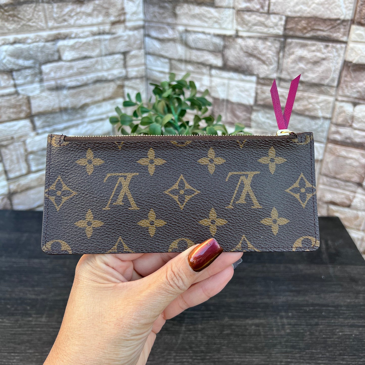 Josephine Fushcia Monogram Wallet