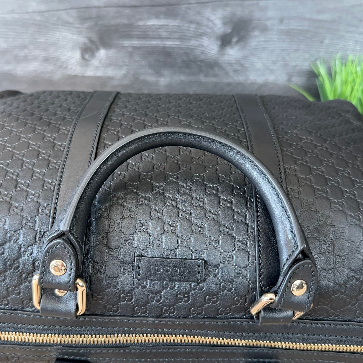 Gucci Guccissima Boston Bag Black