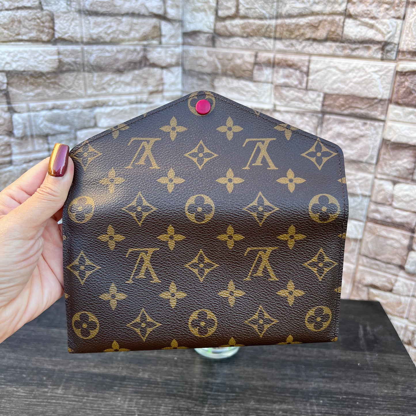 Josephine Fushcia Monogram Wallet