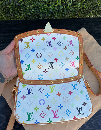 Limited Edition Murakimi White Multicolore Sologne Crossbody Bag