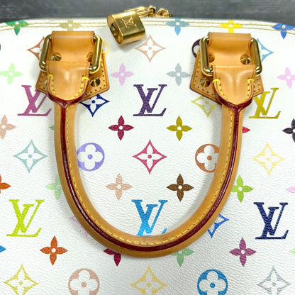 Louis Vuitton Limited Edition Alma GM White Multicolore