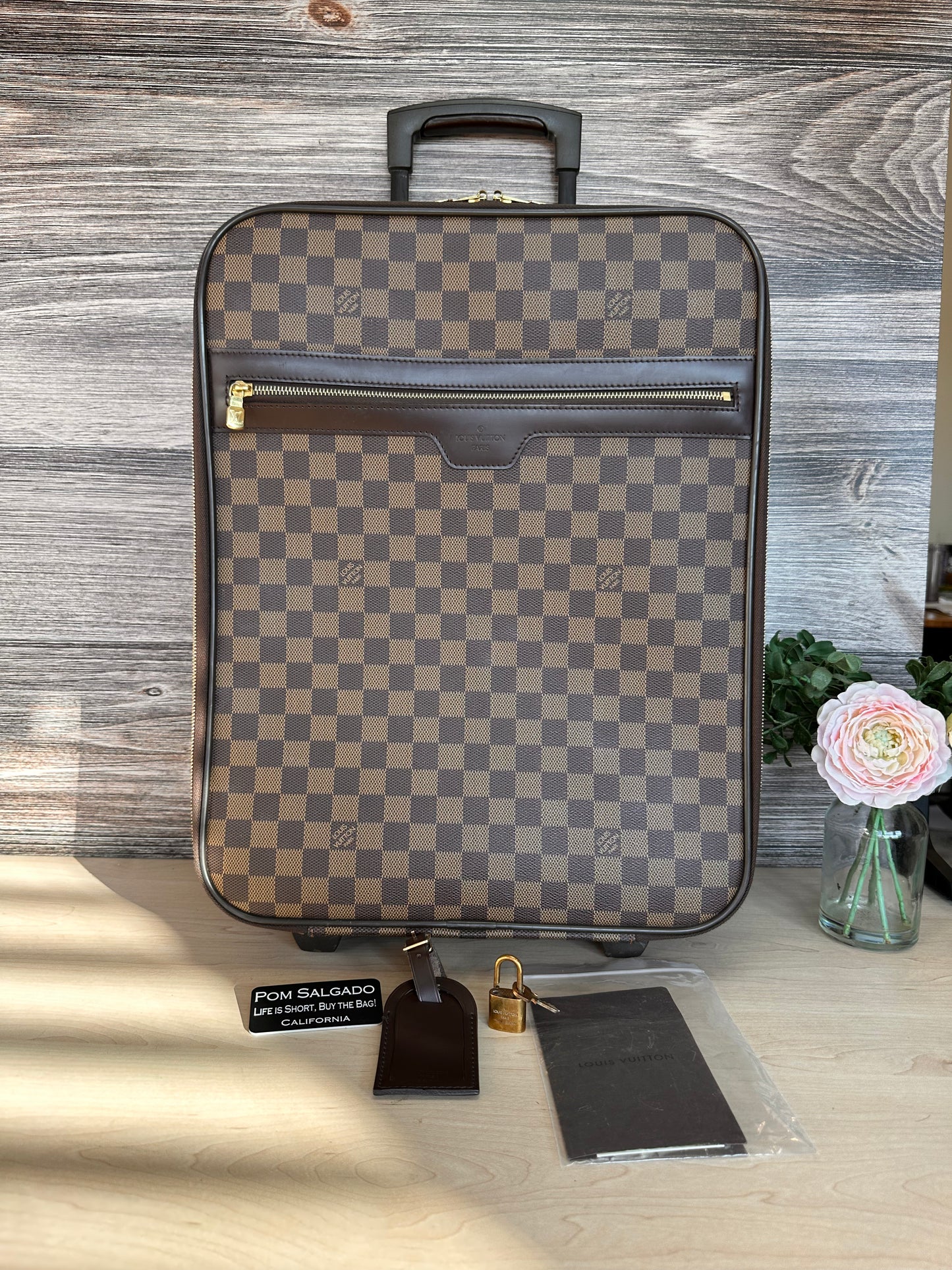 Pegase 45 Damier Ebene Rolling Suitcase