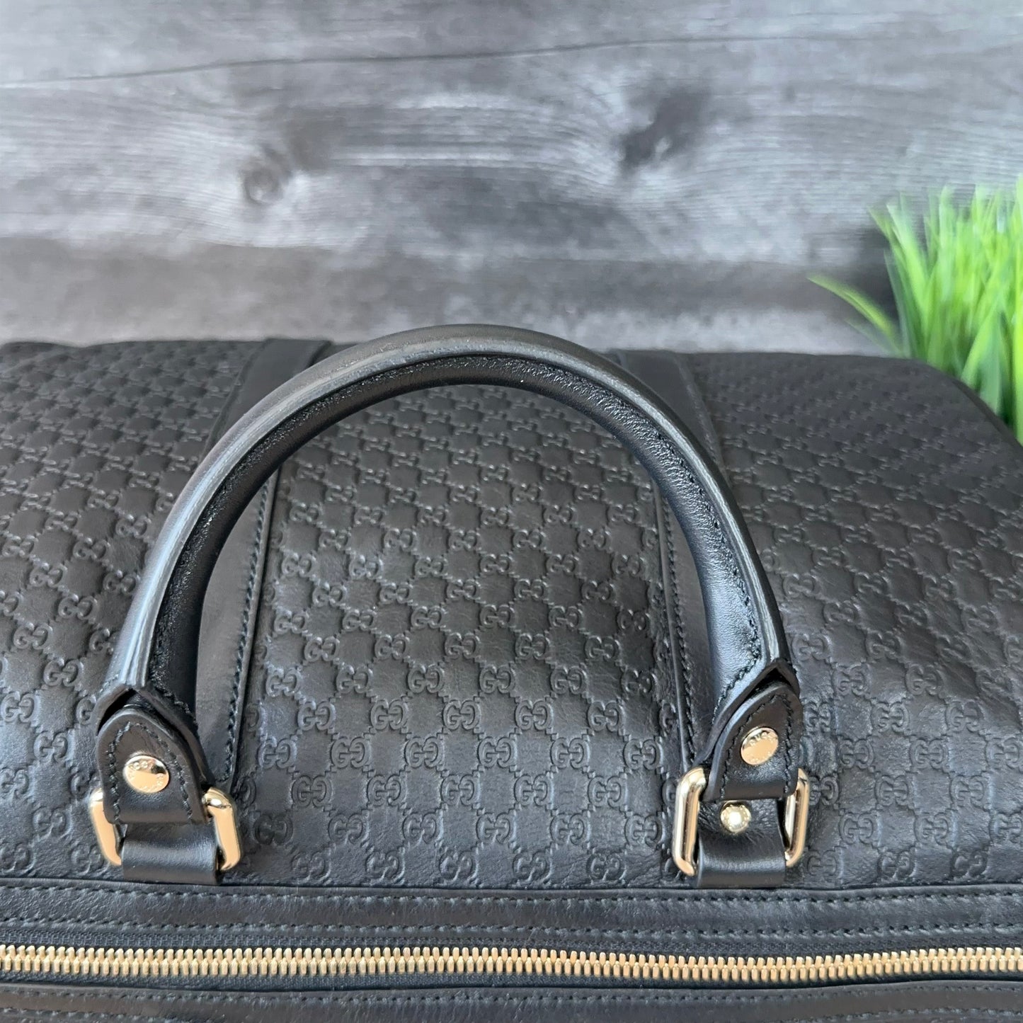 Gucci Guccissima Boston Bag Black