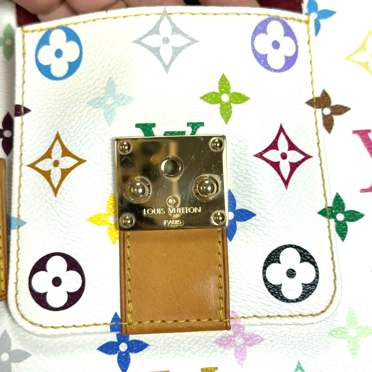 Louis Vuitton Limited Edition Alma GM White Multicolore