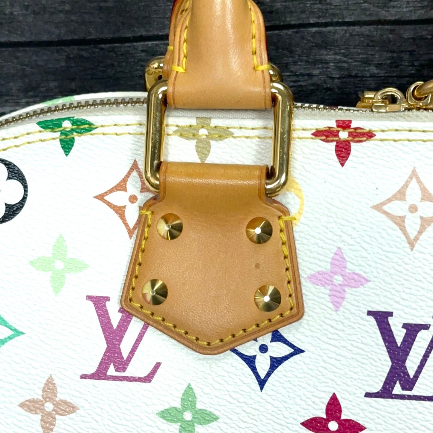 Louis Vuitton Limited Edition Alma GM White Multicolore