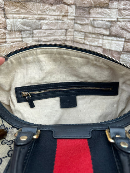 Navy Blue Boston Vintage Web Crossbody Bag