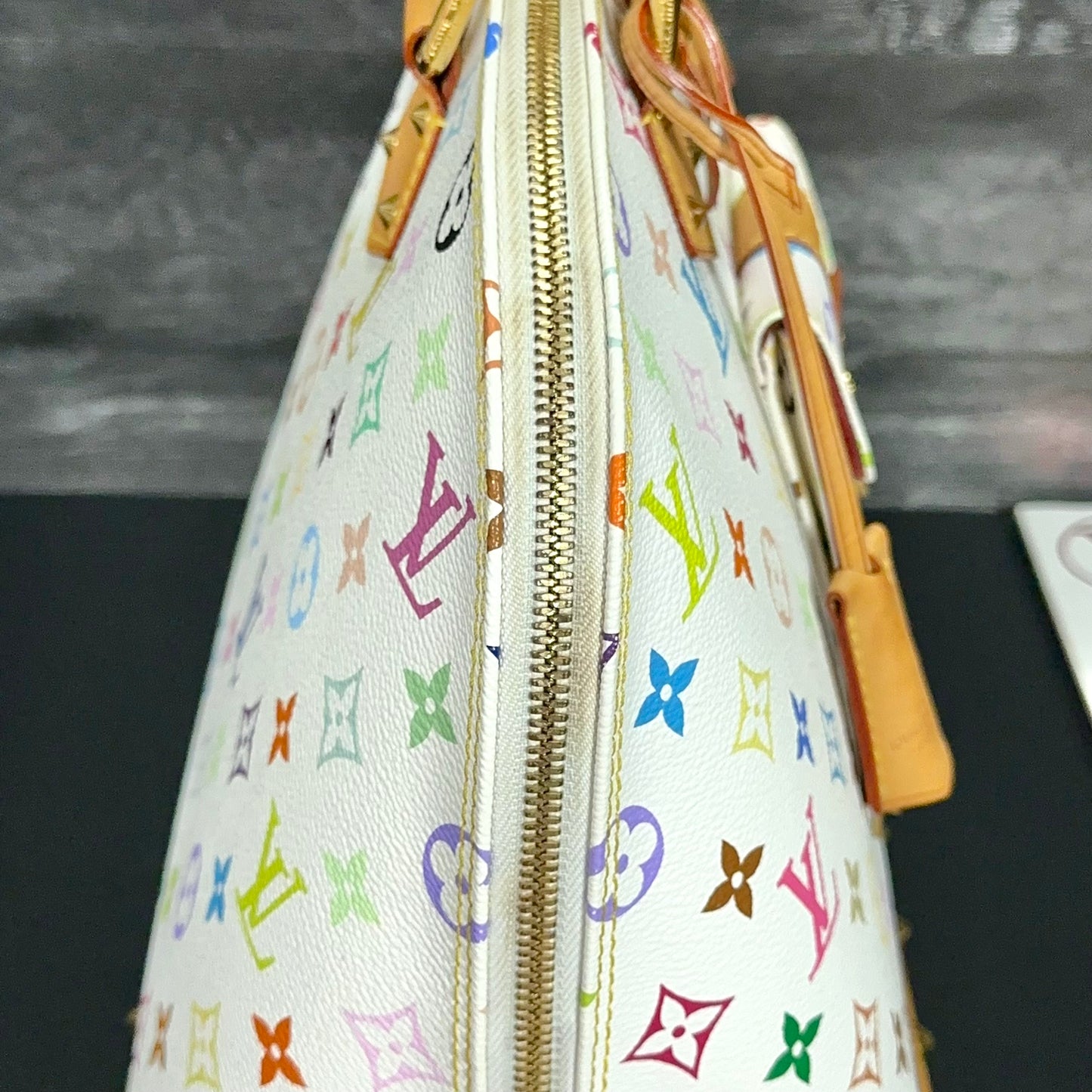 Louis Vuitton Limited Edition Alma GM White Multicolore