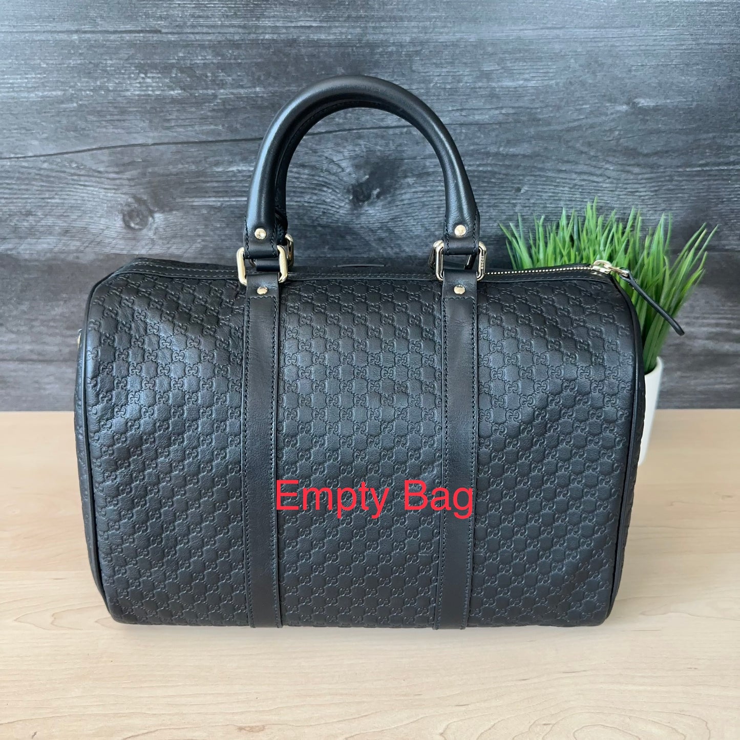 Gucci Guccissima Boston Bag Black