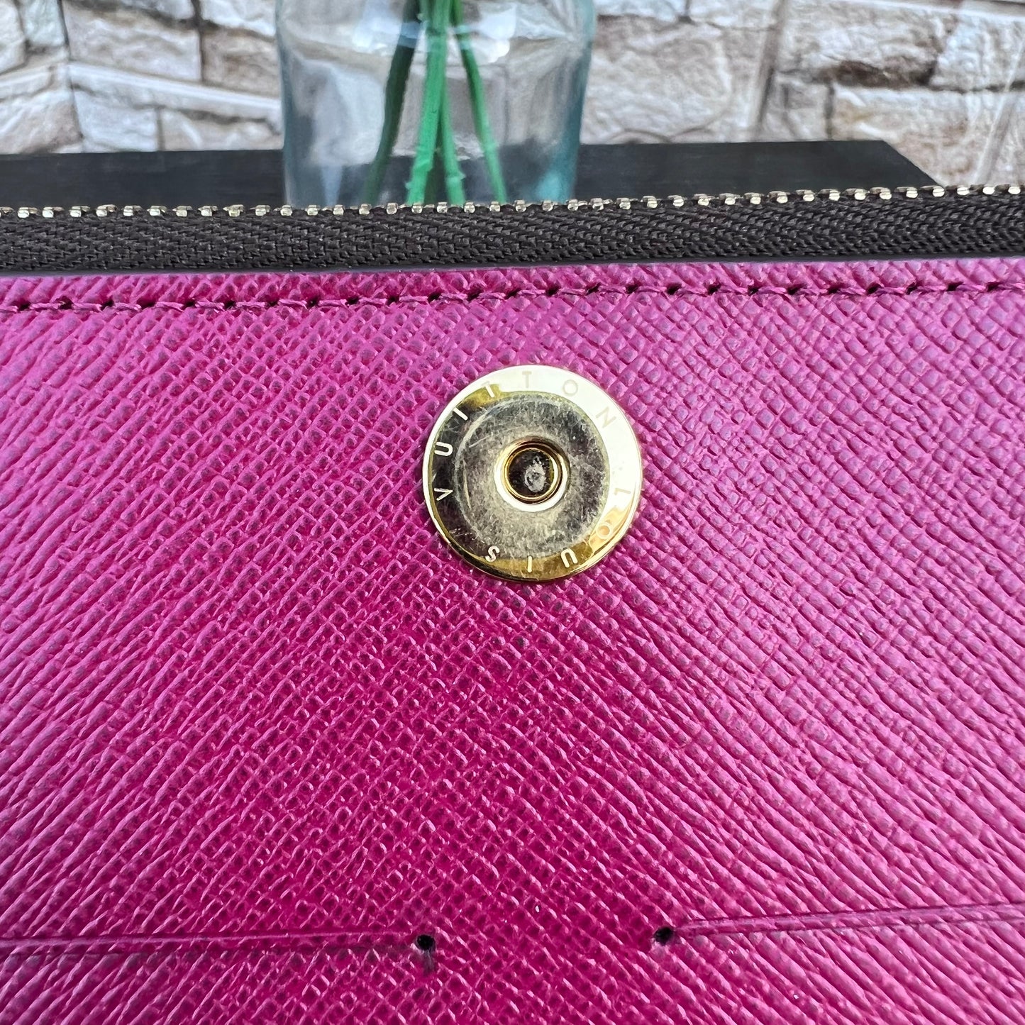 Adele Fuchsia Monogram Canvas Wallet