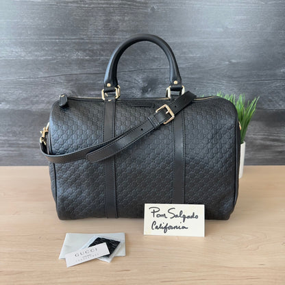 Gucci Guccissima Boston Bag Black