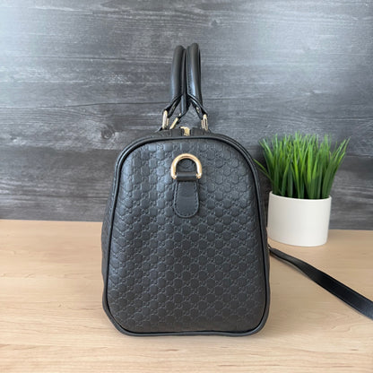 Gucci Guccissima Boston Bag Black