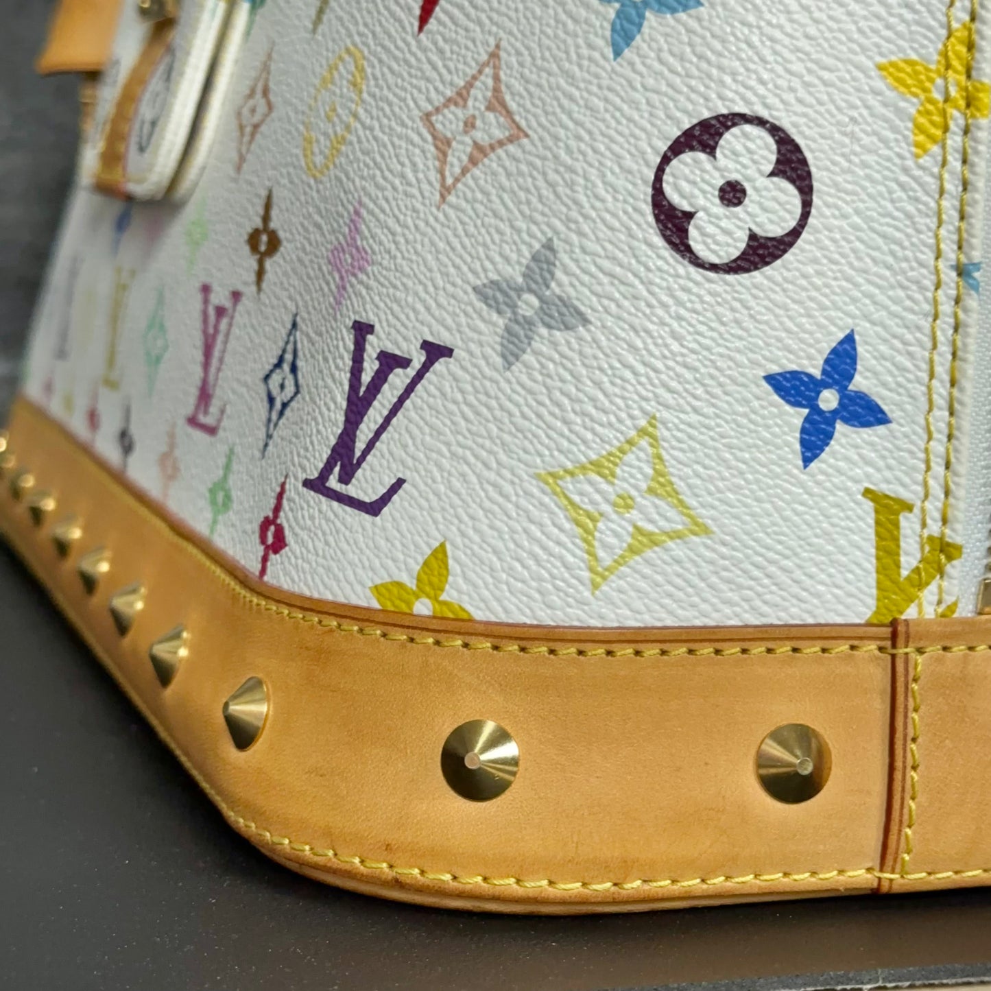 Louis Vuitton Limited Edition Alma GM White Multicolore