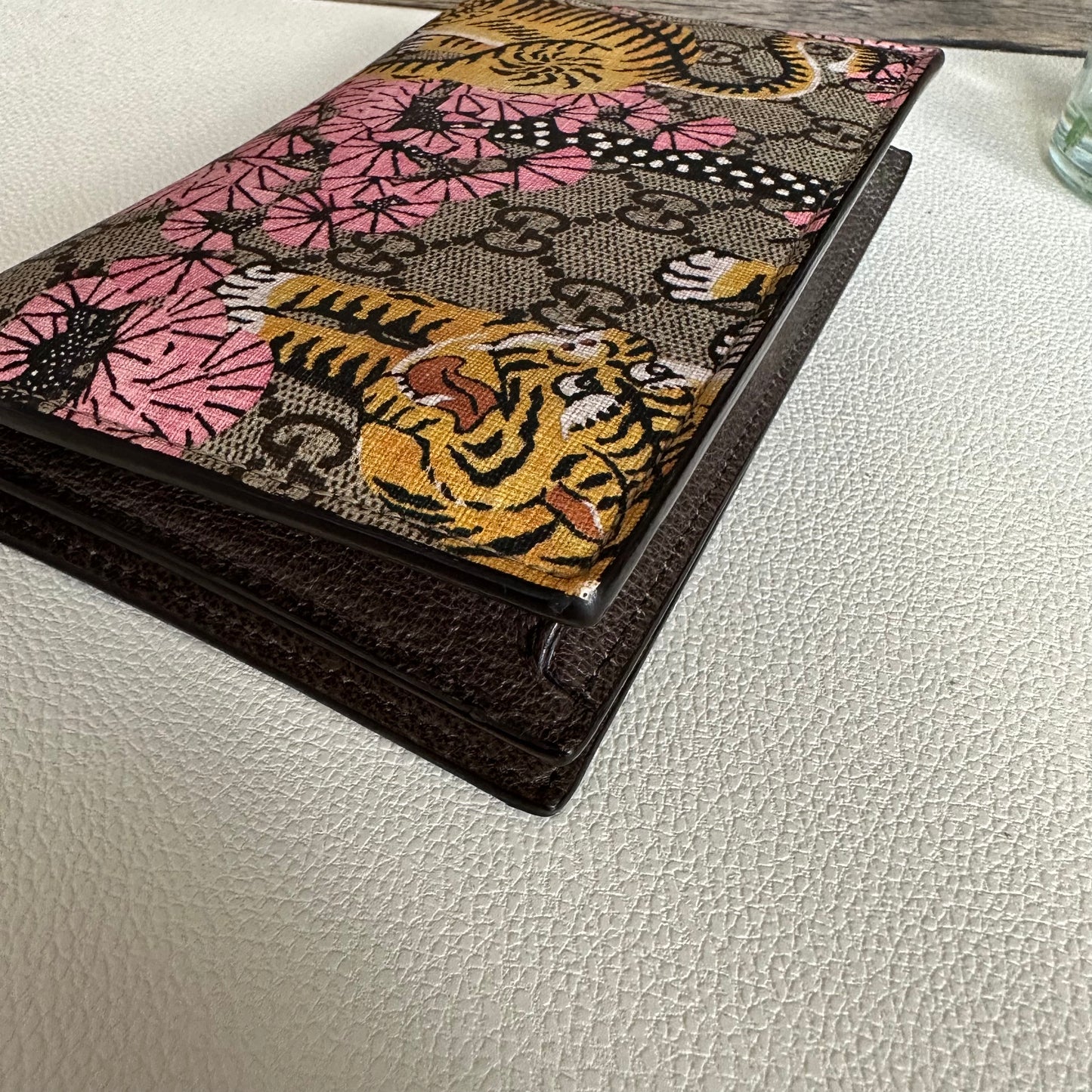 Limited Edition Supreme Monogram Bengal Chain Wallet Beige Pink