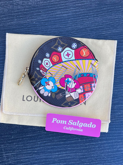 Louis Vuitton Japan Limited Edition Vivienne Christmas Animation Round Coin Purse