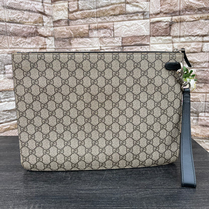 GG Supreme Web Wristlet Clutch